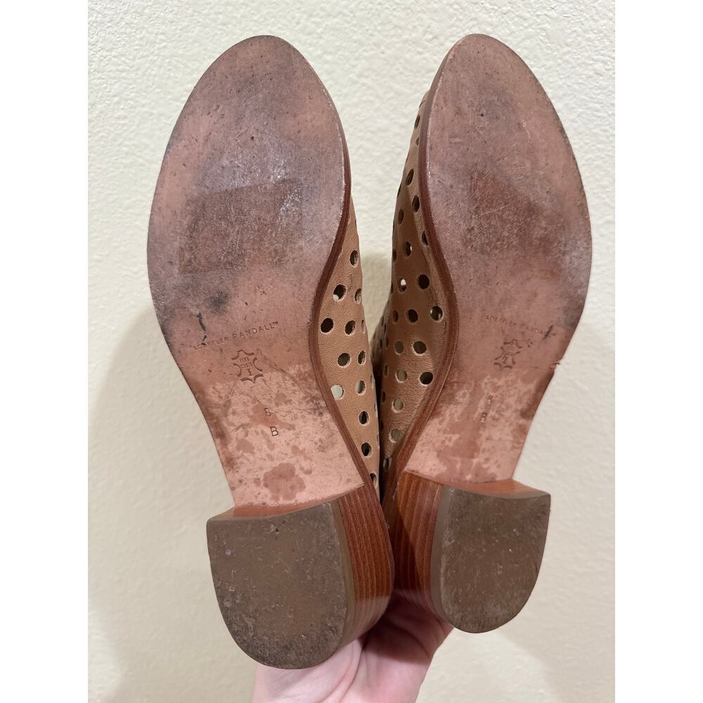 Loeffler Randall Ione Perforated Open Toe Booties size 8 tan/cream - Picture 5 of 8